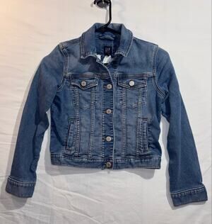GAP Denim Jacket L Blue Personalized Claire Patchwork Embroidered